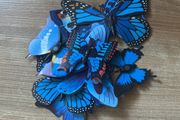10 x blue butterflies magnetic stickers