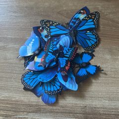 10 x blue butterflies magnetic stickers
