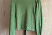 Vanilia long sleeve green top, waffle fabric, size 10