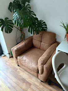 Synthetic leather couch
