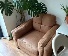 Synthetic leather couch