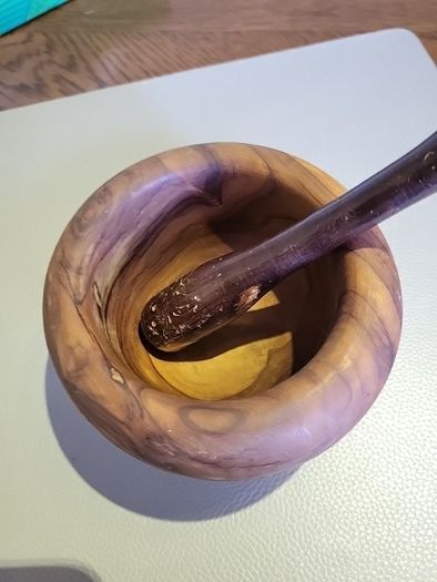 Pestle and mortar hardwood