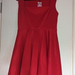 beautiful square neck, skater, midi dress from Boohoo