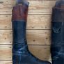 Antique Maxwell Of London Beechwood Boot trees and leather riding boots Image 9