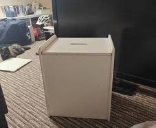 Wooden Storage Box Toy Box with Lid White