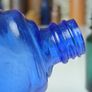 465 - Set of Three Beautiful Vintage Glass Decorative Collectible Bottles - Amber Eire Bovril, Cobalt Blue Magnesia and Turquoise Science Cream Image 7