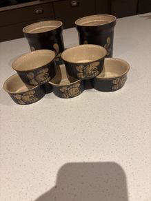 Vintage Bakewell Storage Jars and 5 Ramekins