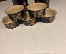 Vintage Bakewell Storage Jars and 5 Ramekins