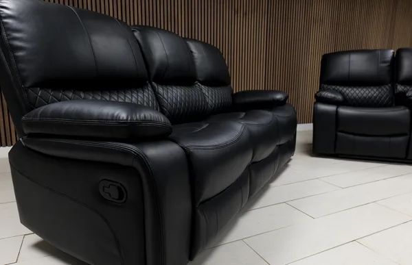 Rita Recliner Sofa 3+2 set black