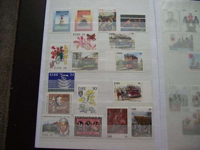 A New Stock Book With Collection Of Mint Irish Stamps