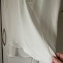 top Bnwt white chiffon wrap effect front size xl Image 2