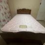 Mid century dressing table, ladies wardrobe, gents wardrobe and double bed. Image 4
