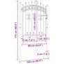 Fence Gate with Spear Top Black 103x125 cm Image 6