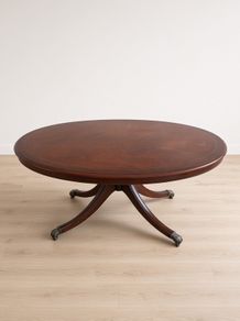 Oval Pedestal Coffee Table