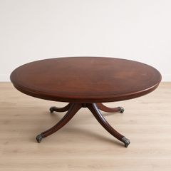 Oval Pedestal Coffee Table