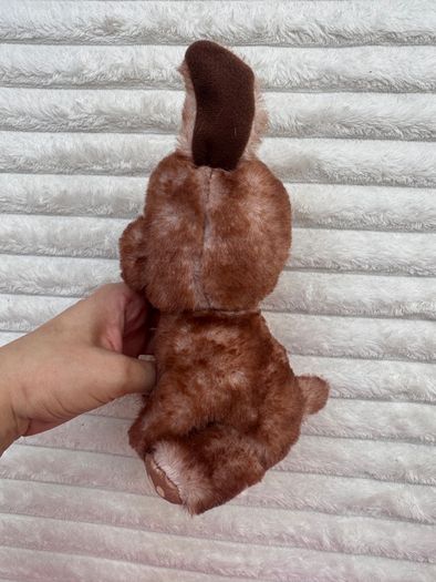 Little Town Brown Puppy Plush with Pink Nose approx. 18cm. Used Please see photos