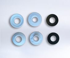 White Plastic Eyelets 12mm  pack of 10