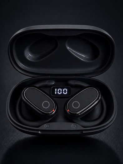 Open Ear Wireless Earbuds Bluetooth 5.3 Sport Headphones LED Display Ear Hook