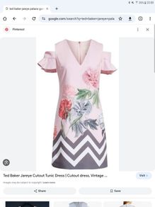 Rare Ted Baker - Jareye Dress - UK 8 - Dusky Pink - BNWT Cost 240
