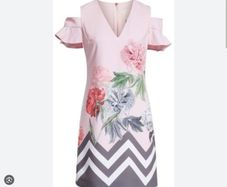 Rare Ted Baker - Jareye Dress - UK 8 - Dusky Pink - BNWT Cost 240