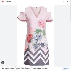 Rare Ted Baker - Jareye Dress - UK 8 - Dusky Pink - BNWT Cost 240