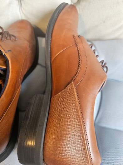 Ted Baker Mens Brown Leather Dress Shoes