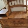 Farmhouse style Solid Wood Phone Bench Image 4