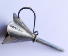 Vintage Solid Silver Perfume Funnel, Hallmarked English Silver