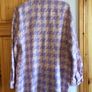 Bnwts Ostradivarius Ladies pastel pink lilac houndstooth Jacket / shirt size M includes post Image 6