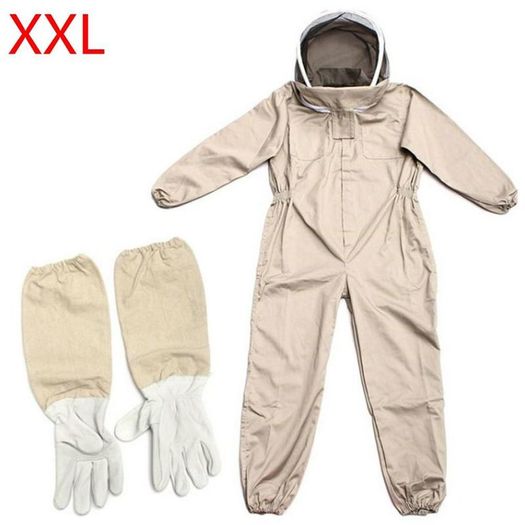 BRAND NEW Bee Keeping Suit With Leather Gloves Coffee Color