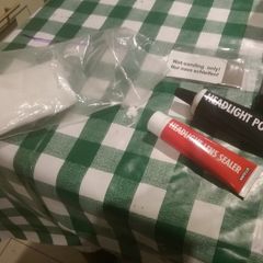 Car headlight lense restorer