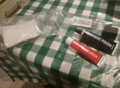 Car headlight lense restorer