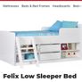 Single Low Sleeper Kids Bed with Storage and Ladder Image 5