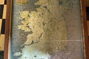 Antique framed Colour Map Ireland Made in Ireland