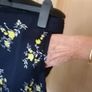Women's Trousers Navy Print Size 14 Image 3