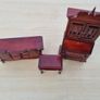 Miniature dolls house furniture set - 3 pieces Image 9