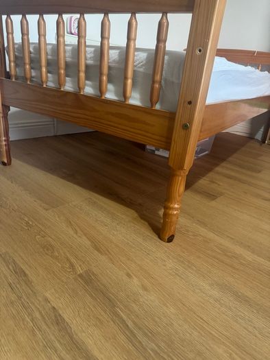 single bed with mattress