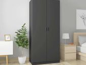 Wardrobe Grey 90x52x200 cm Chipboard