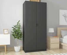 Wardrobe Grey 90x52x200 cm Chipboard