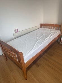 single bed with mattress