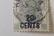 1891 Hong Kong 20c overprint stamp