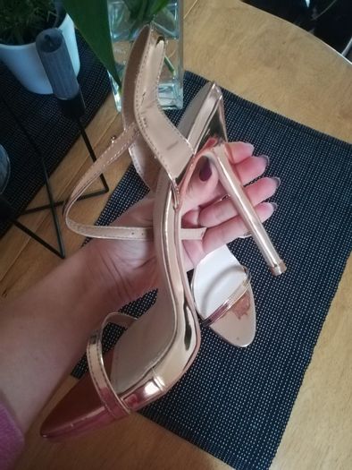 Brand new Public Desire pair of gold sandals