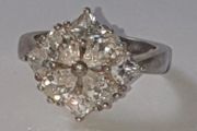 Pristine Vintage Silver &amp; White Sapphire Ring