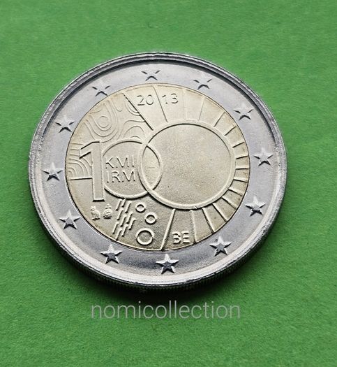 Belgium 2013 year Uncirculated 2 Euro coin.