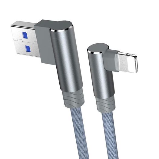 NOHON 3M Apple 3A Lightning Fast Charger & Data Sync 90 Degree Elbows Nylon Braided Cable (Brand New/Warranty)