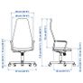 IKEA HUVUDSPELARE Gaming Chair office chair  Black Image 3