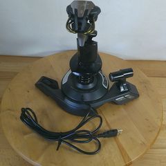 Saitek Cyborg X F.L.Y. 5 Flight Stick PC Joystick Controller - Flight Simulator & Space Sim - Twin Throttle Adjustable Fully Tested and Working