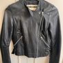 Topshop leather biker jacket Image 4