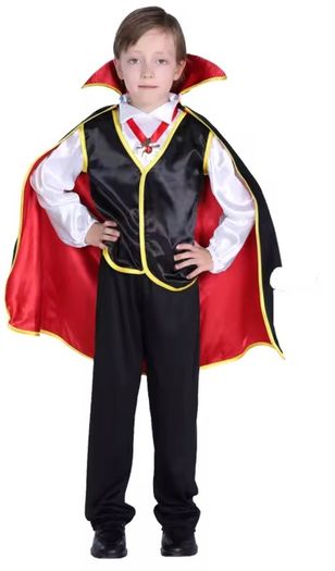 Kids Vampire Costume Ages 4 to 6. 110 to 120 cm