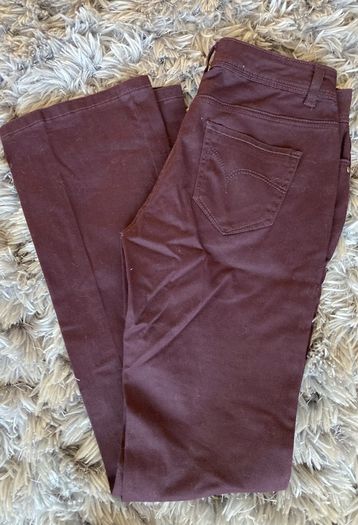 Burgundy jeans